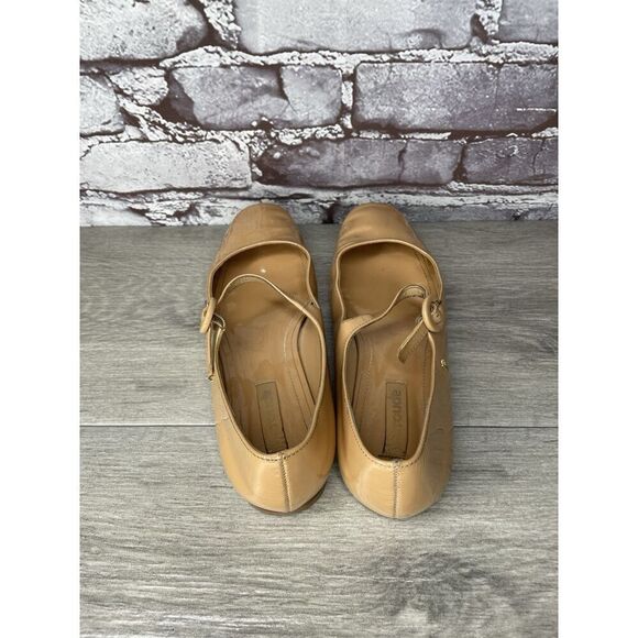 LARROUDE Vibram Nude Patent Leather Mary Jane Flats Shoes Women’s Sz 5M US/35EU - Picture 6 of 16